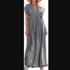 Women's Boho Swimwear Coverup Flowy Maxi Duster, OS, NWOT, Resort, Desert Boho